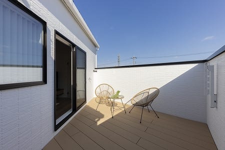 Q.家を建てて、今後したいことは？
バルコニーに日よけをつけて、より快適にしたいなと思います。
