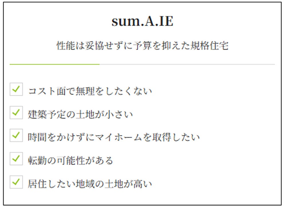 sum.A.IE ～規格住宅を極める～
