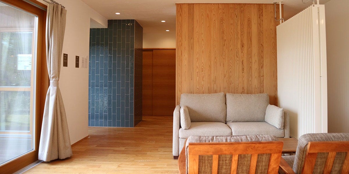 宿泊体験もできる展示場