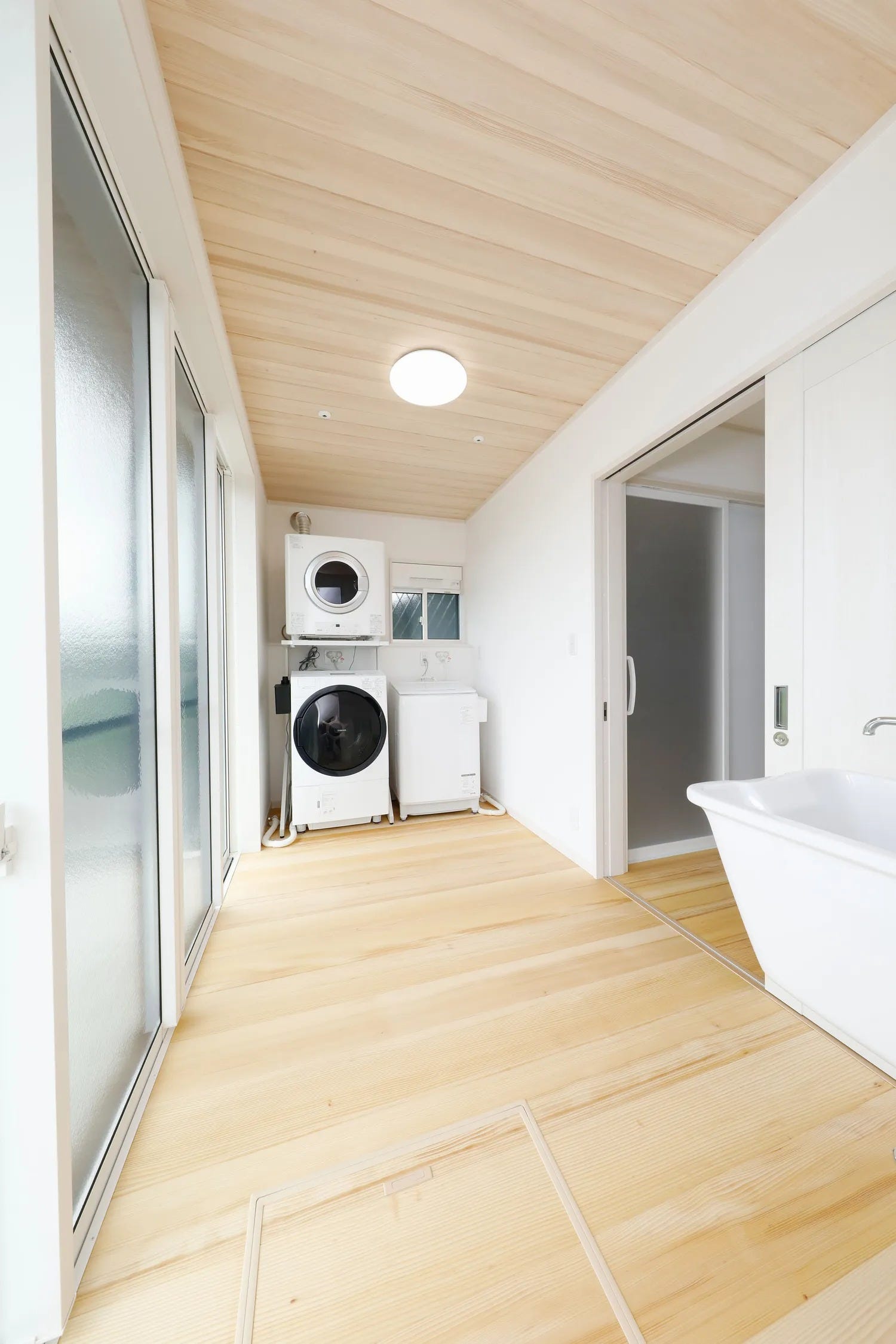 調湿効果のおかげでよく乾く、サンルーム