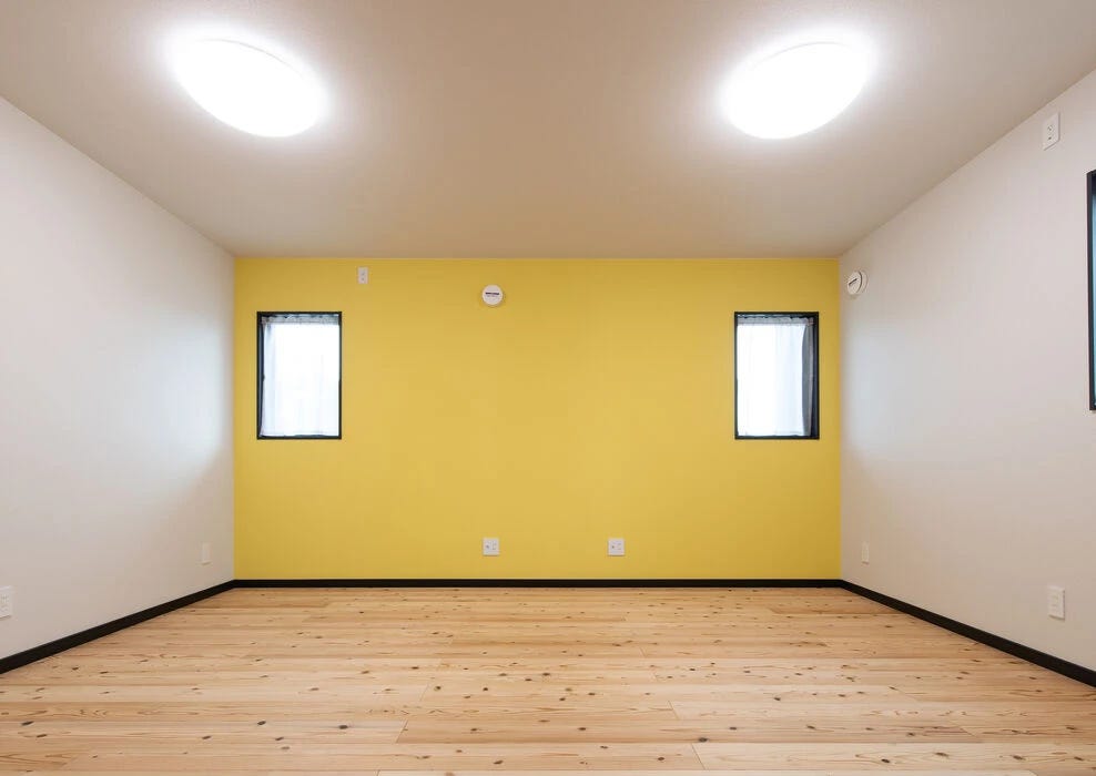 子供部屋は将来簡単に2部屋に分けることのできるように設計し、簡単に壁を造作できるような下地造りもしています。