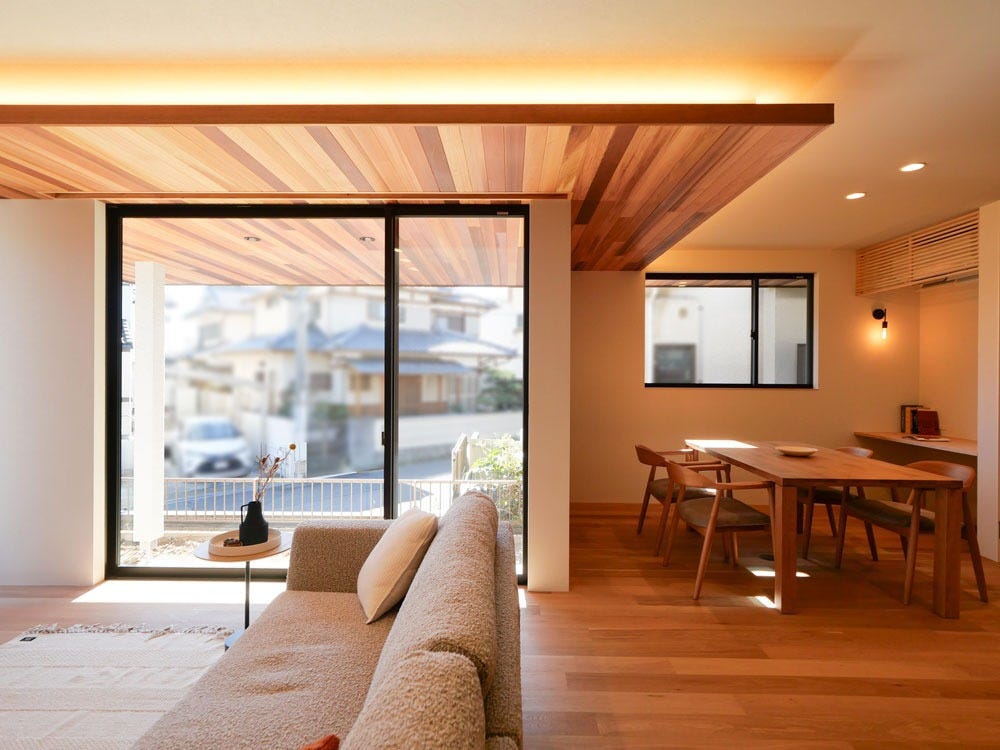 開放的なLDKが自慢の平屋