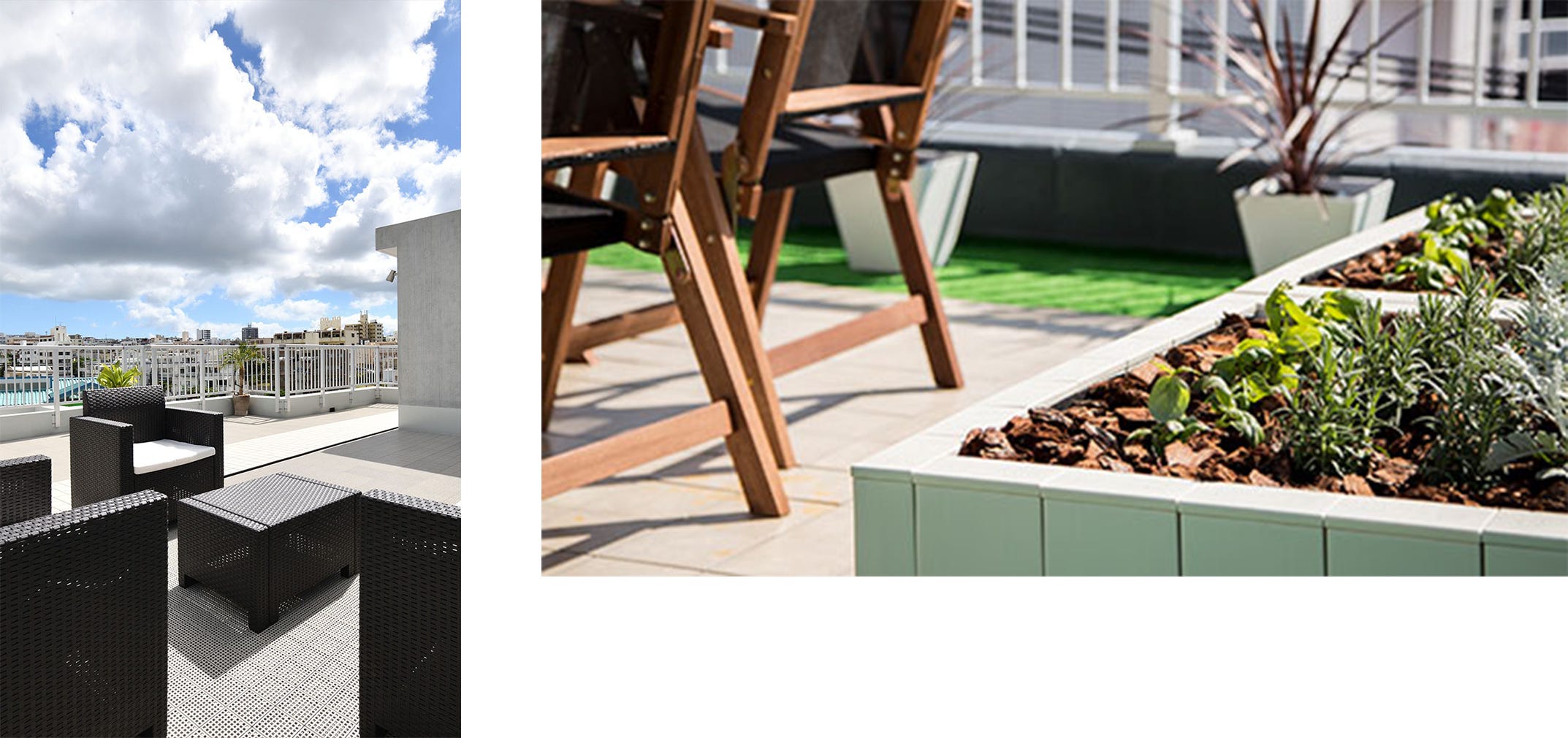 マンションクラスの眺望とプライベートなゆとりふたつの価値を実現する屋上テラス